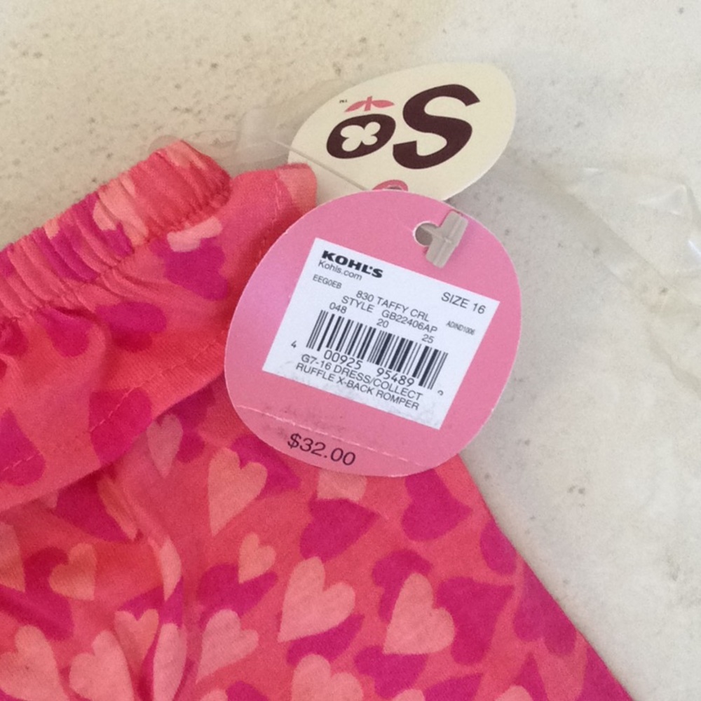 SO SIZE 16  GIRL’S RUFFLE X-BACK ROMPER - Picture 3 of 8